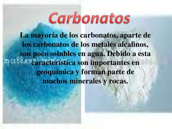 que son los carbonatos que son los carbonatos